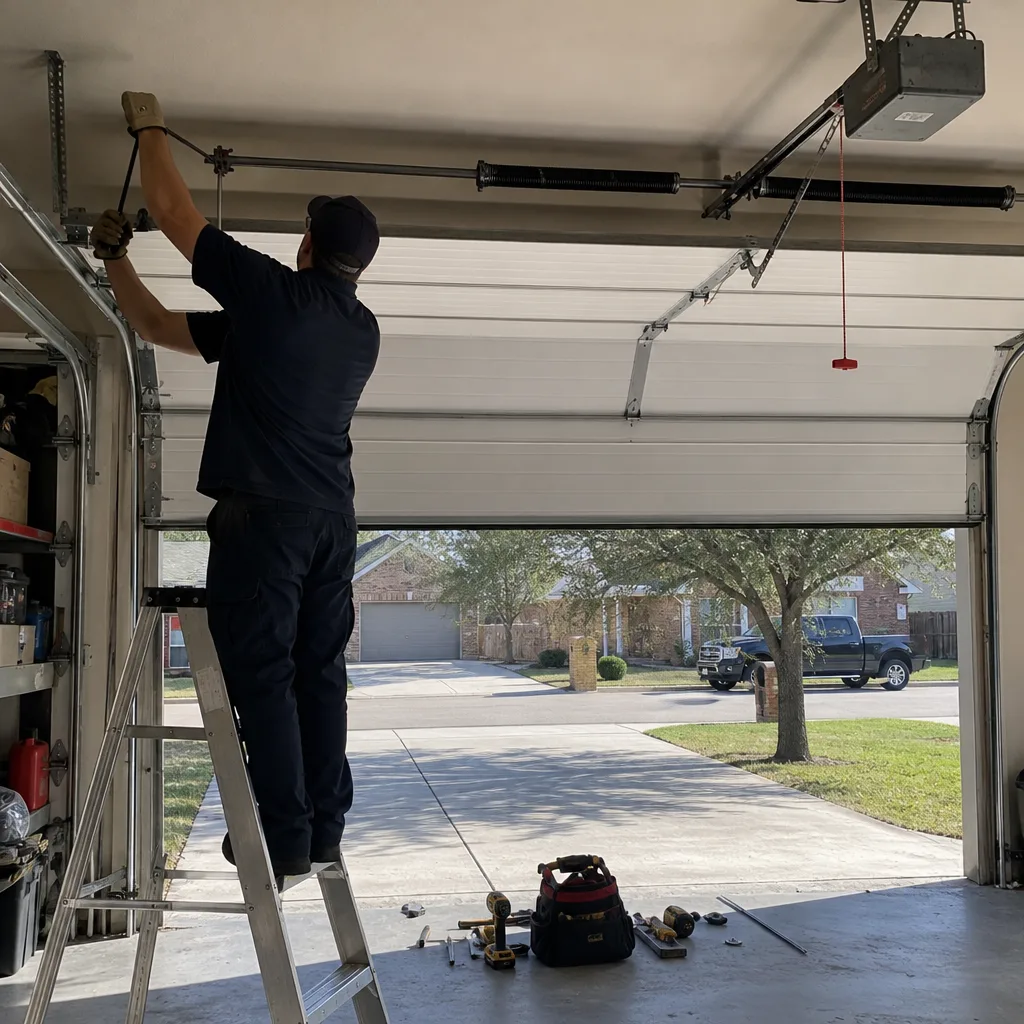 Garage Door Spring Repair in Benbrook